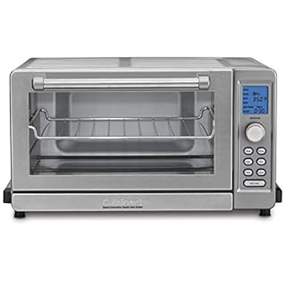 Cuisinart TOB-135 Deluxe Convection Toaster Oven Broiler, Brushed Stainless, 9.3" x 18.3" x 15.3", Silver