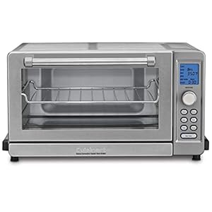 Cuisinart TOB-135 Deluxe Convection Toaster Oven Broiler, Brushed Stainless, 9.3″ x 18.3″ x 15.3″, Silver