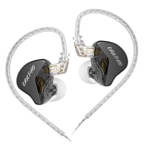  CCA CRA PRO - Cuffie intrauricolari con diaframma DLC ultra sottile, driver dinamico da gioco, suono chiaro e bassi profondi, IEMS per cantanti, musicisti, batteristi, DJ