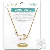 cotigo Collar Signo Zodiaco Acero Inoxidable, 12 Collar