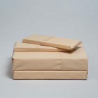 Vista 7 de Atelier Juego de sábanas de 4 piezas, 100% algodón de lujo, 400 hilos, tejido de percal de fácil cuidado, verde egeo, tamaño Queen