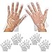 Disposable Food Prep Gloves - 500 Piece Plastic Food Safe Disposable Gloves, Food Handling, Transparent, One Size Fits Most