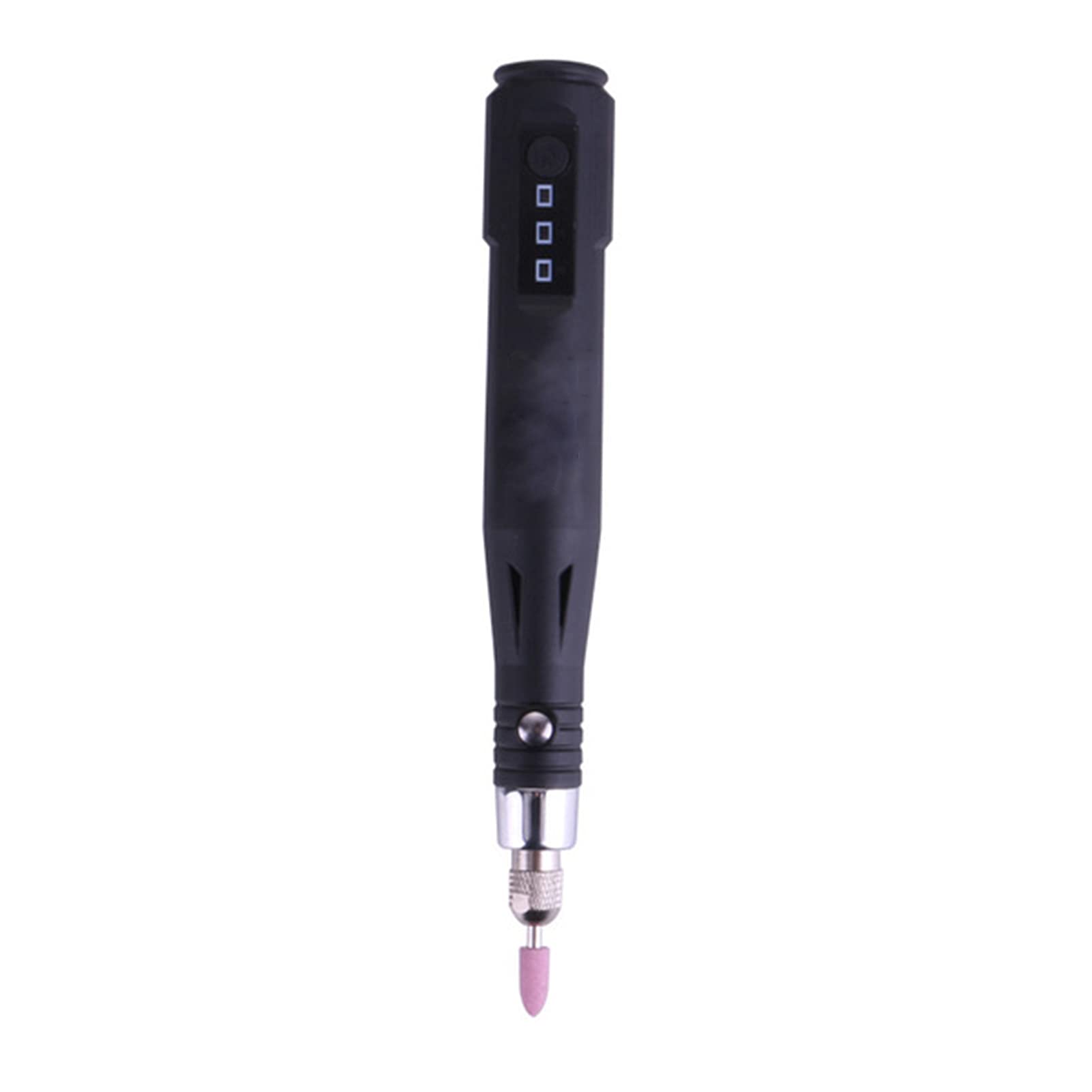 Mini Smerigliatrice Elettrica USB 3 Velocità Multifunzione Nero Modern Minimalist Kit con 9 Teste di Molatura e Accessori