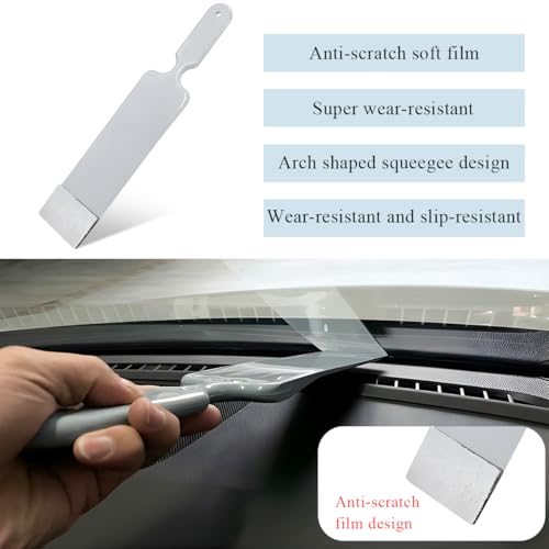 Image of Yourkar Car Paddle Squeegee, Flat Long Handle Window Tint Film Installation Tools, Paddle Scraper for Car Front and Rear Windows Glass Cleaning, Universal Car Accessories