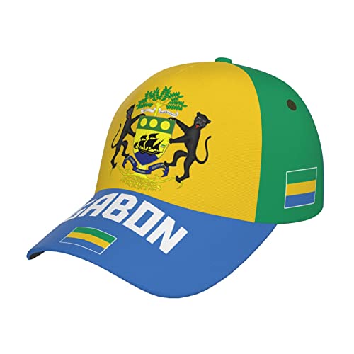 Casquette Baseball Drapeau Gabon Gabonais Cool Soccer Patriotique Casquette Anti UV Chapeau De Soleil Vintage Casquette De Baseball pour Sport Adulte Outdoor