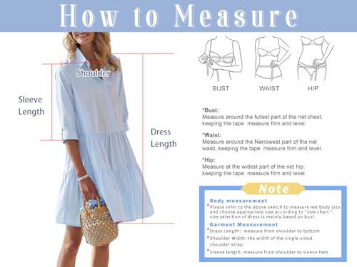 chouyatou Women's Striped Button Down Shirt Dress Loose Casual Cuffed Sleeve Tiered Mini Tunic Dress4