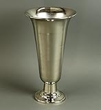 Gewicht ca. 2 Kilogramm DAFLOXX Edle Vase Flavia 38cm Aluminium Nickel Silber Tischvase Alu Dekovase