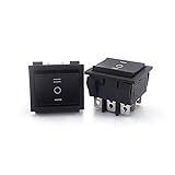 1pc KCD7 9-pin 3-Stop All Black Power Warping Switch Large Current Power Button Switch Controls Switches