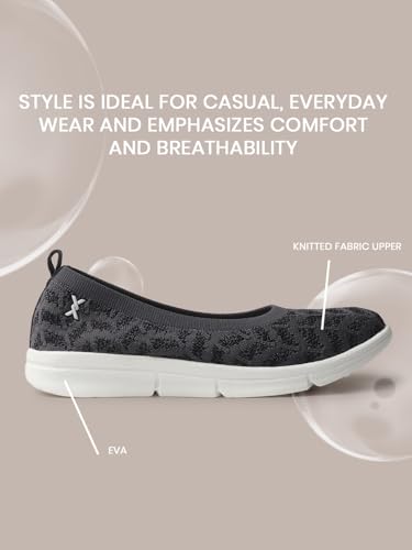 Image of Carlton London Women's Breathable Lightweight Everyday Patterned Ballet Flat