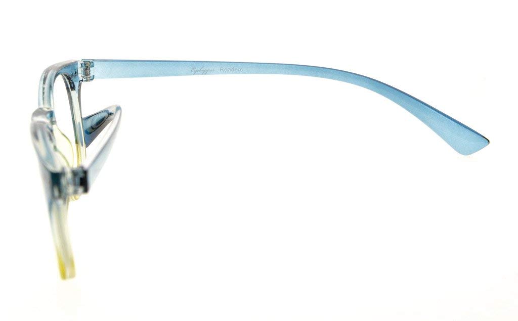 Eyekepper Fashion Readers Womens Reading Glasses (Blue-Yellow Frame, 2.00), Blue/Yellow Frame, +2.00 - Image 4