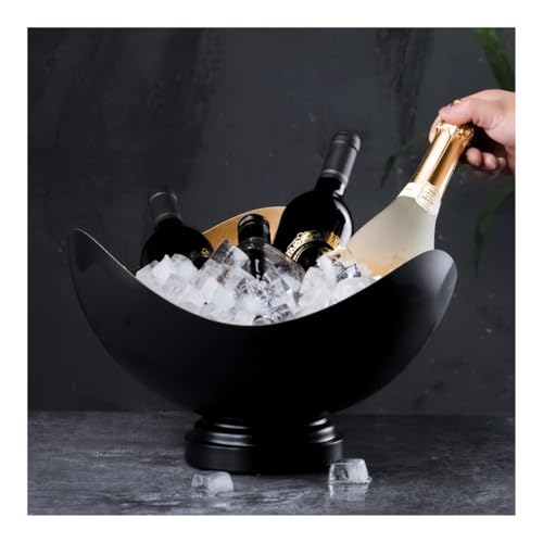 Cubo de hielo de acero inoxidable elegante para botellas de champán 6