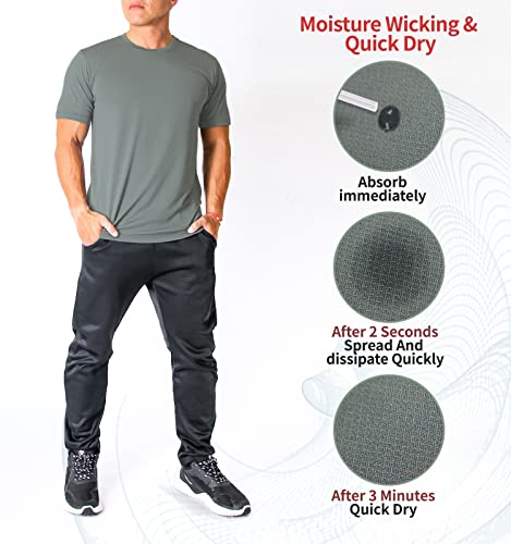Litume Mens Wick Away, Polyginene Odor Control, Upf 40 Uv Sun Protection T-Shirt For Running, Workout, Biking (Nkt01, Grey, Xl) #TOP1