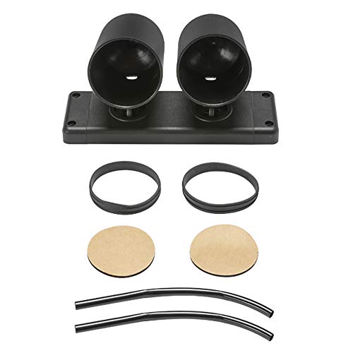 Glowshift Universal Black Dual Gauge Swivel Dashboard Pod - Fits Any Make/Model - Swivels 360 Degrees - Abs Plastic - Mounts (2) 2-1/16" (52Mm) Gauges To Vehicle's Dash #TOP7