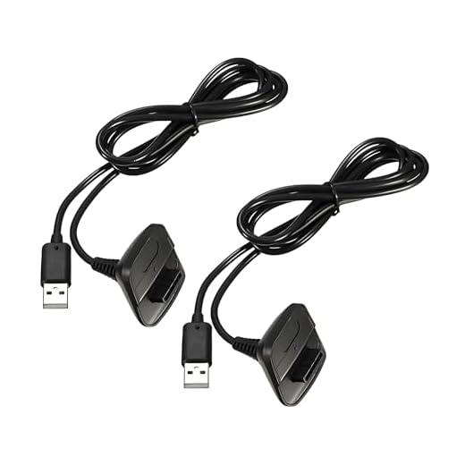 QUMOX Cavo di ricarica da 1 pacco da 1,5 m per Xbox 360, cavo di ricarica USB controller wireless compatibile con Microsoft Xbox 360 / Xbox 360 Slim Wireless Game Controller di gioco