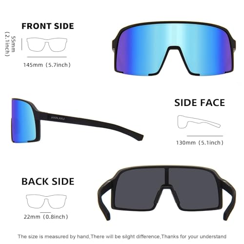 Image of MAXJULI Polarized Sunglasses for Men Women, Windproof Outdoor Sports Cycling Running UV400 Protection Sun Glasses 8121