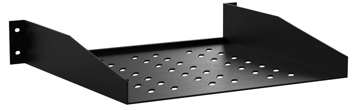 TP-Link TL-SG1048 48-Port Rackmount Gigabit Switch & DIGITUS Professional DN-19 TRAY-2-55-SW - Fachboden zum Festeinbau in 19“ Schränke - Traglast 25 kg - ab 800 mm Schranktiefe - 2HE - Farbe schwarz