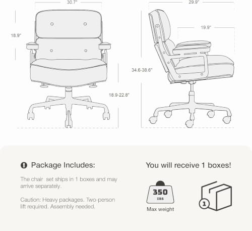 Top Grain Leather Swivel Chair