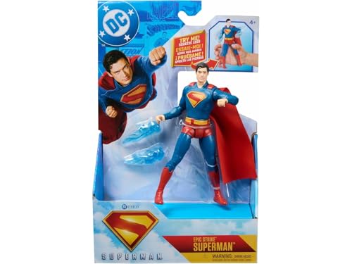 Image of DC Comics, Superman Epic Strike Action Figure, 6-Inch Tall, Authentic Movie Styling, Includes 2 Accessories, Kids Toys for Boys and Girls Ages 4 and Up