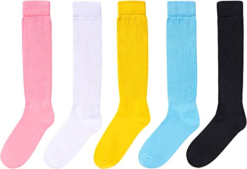 Zmart Slouchy Socks for Women - Slouch Scrunch Socks, 4-5 Pairs Knee Length3
