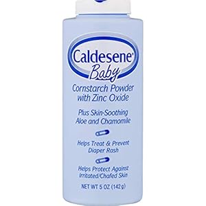 Caldesene Baby Cornstarch Powder with Zinc Oxide, 5 oz