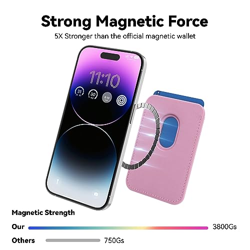 image for Amzone Magnetic Wallet Cell Phone Card Holder for Phone Case with Mag-