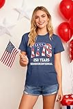 SFHFY 250 Anniversary USA Shirt Women: 4th of July Shirts American Flag Tshirt Patriotic Tee Independence Day Top