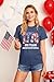 SFHFY 250 Anniversary USA Shirt Women: 4th of July Shirts American Flag Tshirt Patriotic Tee Independence Day Top