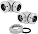 Produktbild Corsair Hydro X Series, XF Hardline 90° Anschluss, AD 12 mm, Doppelpack (Messing Gefertigt Haltbarkeit, Hochwertige Beschichtung, Doppel-O-Ring-Hardline Kompressionsdichtung) Chrom