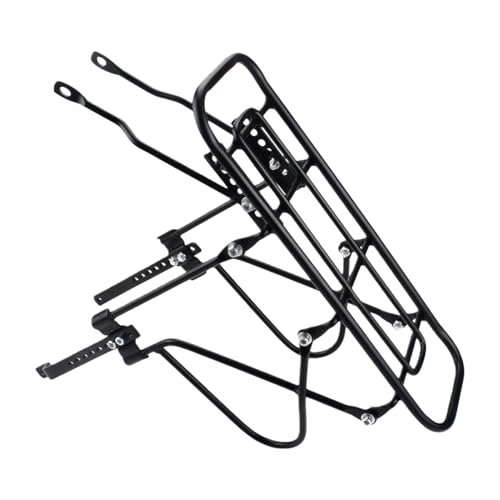 Portabicicletas trasero – 200 kg de capacidad de carga ajustable de acero – Portabicicletas de carretera – Soporte de viaje para ir de compras de picnic, soporte de trabajo para el transporte de