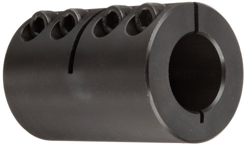 Climax Part Iscc-087-062 Mild Steel, Black Oxide Plating Clamping Coupling, 7/8 Inch X 5/8 Inch Bore, 1 5/8 Inch Od, 2 1/2 Inch Length, 1/4-28 X 5/8 Clamp Screw #TOP18