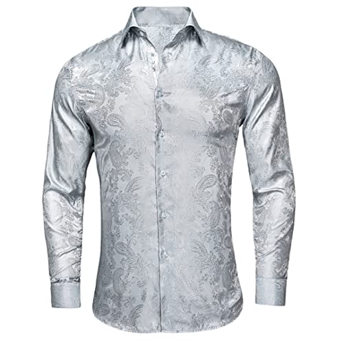 Chemise pour homme en soie Niiyyjj Cy-1033 XXL, vêtement de luxe à manches longues