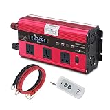 Pantalla LCD inteligente: la gran pantalla LCD muestra el voltaje de la batería y el voltaje de salida, así como la capacidad de la batería y la carga de salida, puede obtener el estado más reciente del inversor y la batería en cualquier momento antes de que se consuma la energía.