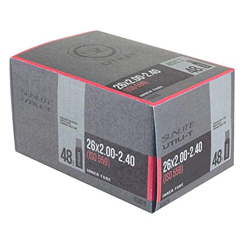 SUNLITE Utili-T Standard Schrader Valve Tubes - 26x2.00-2.40, 48mm Schrader Valve