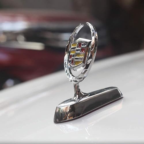 Noxozoqm Vehicle Hood Star Emblem Badge for Cadillac Metal Silver (forCadillac)