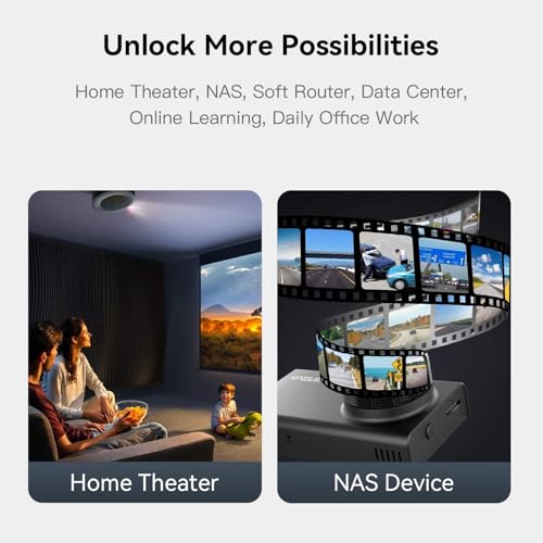 Image of Beelink ME Mini PC with N95 Processor, 12G LPDDR5 1TB SSD Mini PC, WiFi6 /BT5.2 /Dual 2.5G LAN, W11 Home Mini Computer for Home Theater, NAS, Soft Router, Daily Office Work