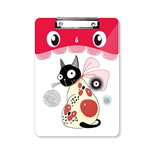 Petit chat mignon dossier à tête plate A4 à offrir pour la rentrée scolaire