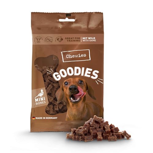 Chewies Hundeleckerli Training Mini Wild Knöchelchen - 125 g - Hundesnacks zuckerfrei & mit hohem Fleischanteil - ideal als Trainings-Leckerli für Ihren Hund