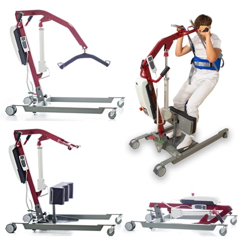 SOLMATS, Grúa enfermos, Grúa para personas mayores, Grúa solmats, Solmats Grúa dúo, 150 KG, Grúa dos en uno, Personas Mayores, Estable, Segura, Plegable, Grúa elevación, Fabricado en España