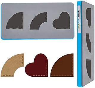 SUPERDANT Leather Cutting Die Bookmark Embossing Wooden Cutting Die Heart Semicircle Cutting Mold Template Die Cuts for DIY Craft Corner Holder Making
