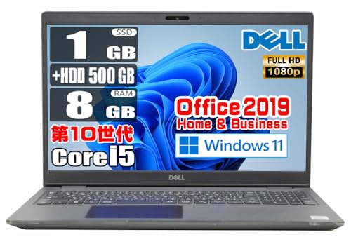 �y�����ςݕi�z ��10���� Core i5 10210U / ������ 8GB / SSD 1TB + HDD500GB / MS Office 2019 / �t��HD/�e���L�[/web�J����/WiFi/���w�h���C�u�񓋍�/Windows 11 / �I�t�B�X