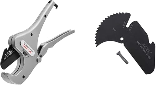 RIDGID RC-2375 Ratchet Action 2" Cortador de tubería y tubería, cromo, pequeño - 30088 y 30093 RCB-2375 Hoja de tubo de PVC de repuesto 2