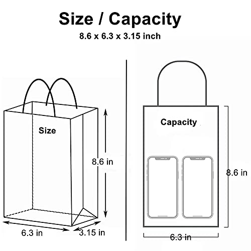 12 Pieces Kraft Paper Party Favor Gift Bags with Handle, Purple Gift Bags Small Size for Christmas, Birthday, Wedding and Party Celebrations — view 2