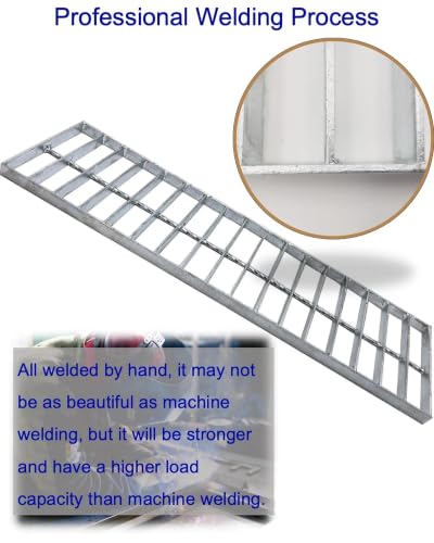 Image of Galvanized Steel Drain Grate, Driveway Channel Cover 20x4 in 2pk