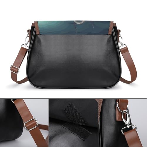 Octopus Ship Laptop Tote Bag Leather Computer Bags Lined Shoulder Purse Purses And Handbags Business Office Work Bag Top Handle Handbag for Women3