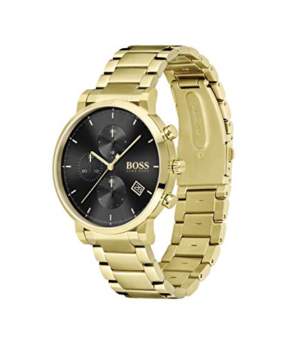 BOSS Integrity Men's Quartz Chrono Stainless Steel and Link Bracelet Business Watch, Color: Gold Plated (Model: 1513781) - Image 3