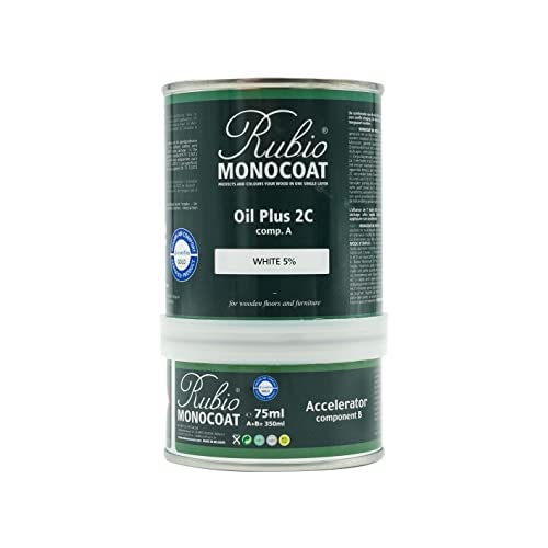 Rubio Monocoat Oil Plus 2C, 350 ML, White 5%… Rubio Monocoat Oil Plus 2C, 350 ML, White 5%…