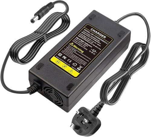 LabTEC 54.6V 2A Electric Bike Lithium Battery Charger for 48V 13S Li-on Battery E-bike Electric Scooter Power Supply DC 5.5mm x 2.1mm
