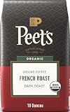 Peet's Coffee, USDA Organic Dark Roast Ground Coffee, 100% Arabica Coffee - French Roast 18 Ounce Bag