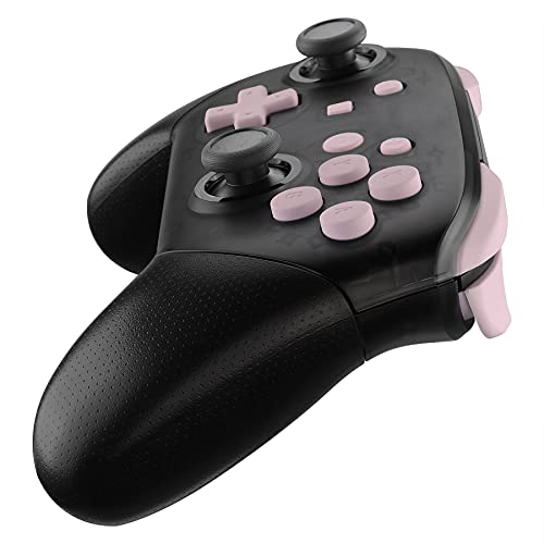 Extremerate Cherry Blossoms Pink Abxy D-Pad Zr Zl L R Keys For Nintendo Switch Pro Controller, Glossy Diy Replacement Full Set Buttons With Tools For Nintendo Switch Pro - Controller Not Included #TOP5