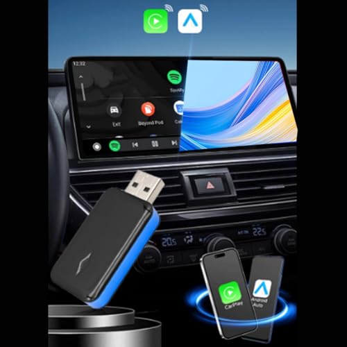 Adaptador inalámbrico CarPlay y Android Auto 2 en 1 para coche con cable plug and play 4